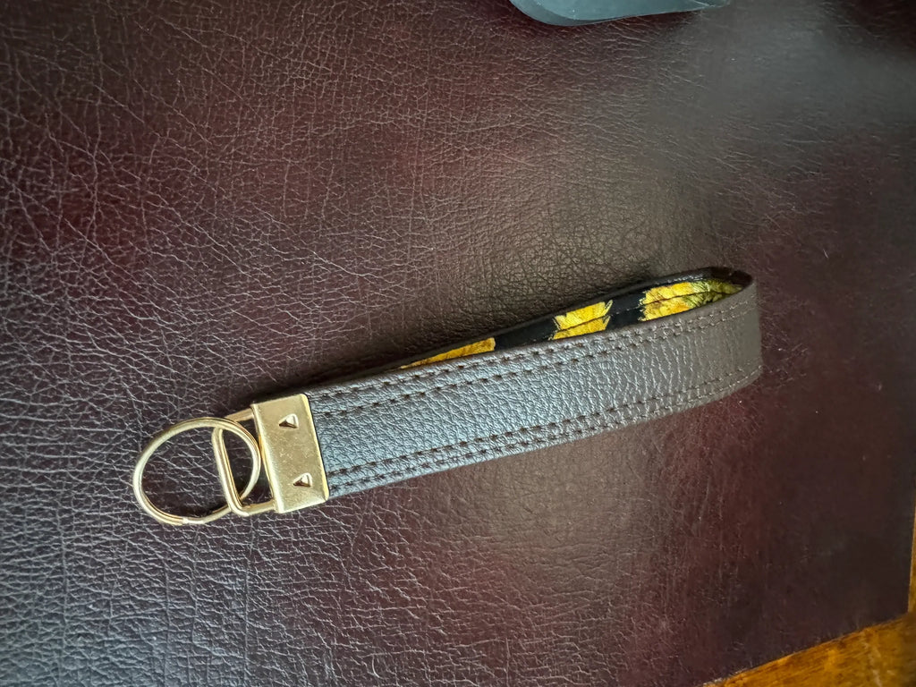 Key Fob - Brown Mora Faux Leather