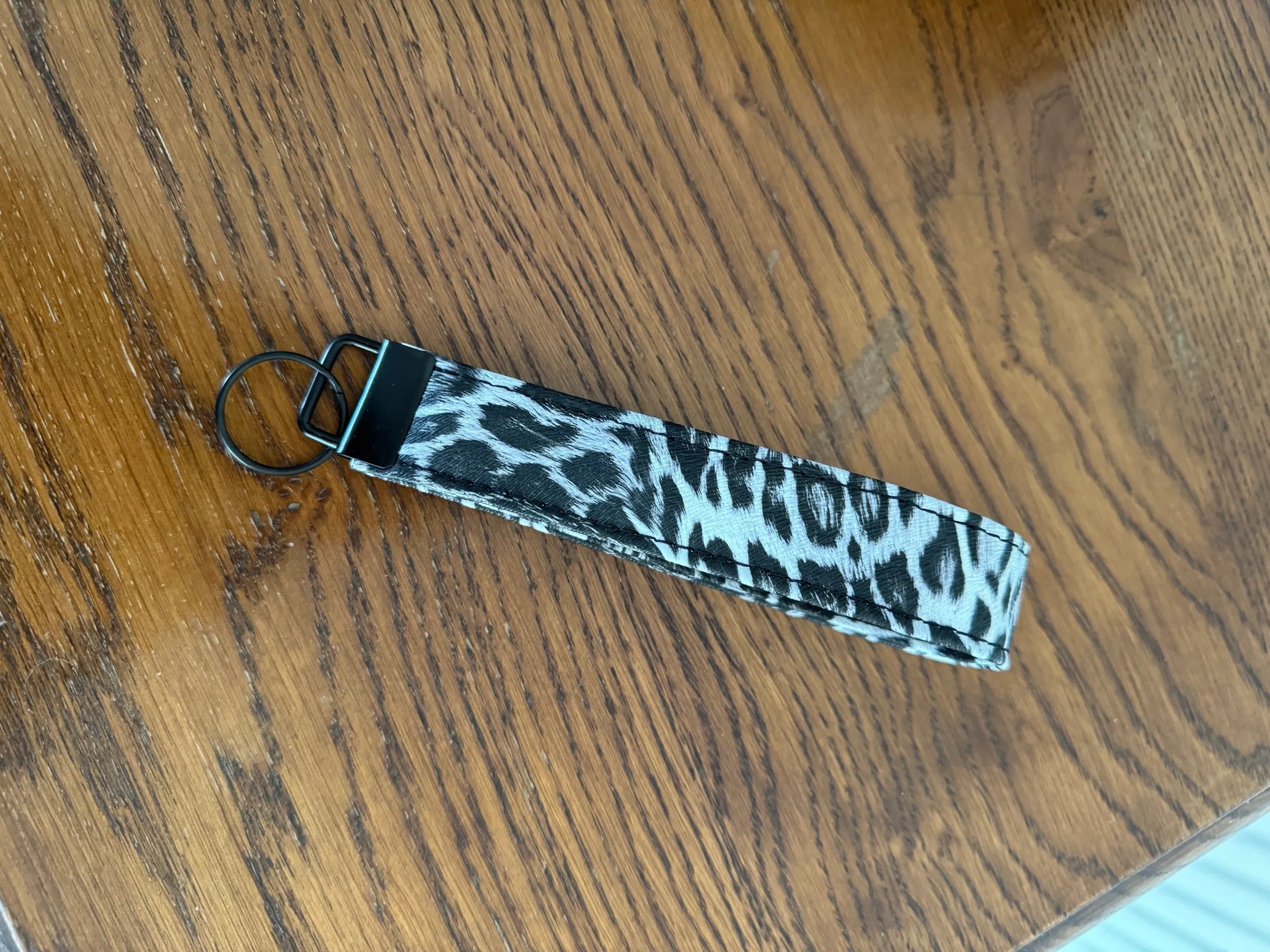 Key Fob - Animal Print Textured Vinyl