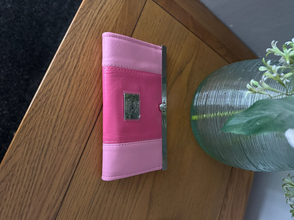 The Large Bi-Fold Wallet - Fuscia and Pink