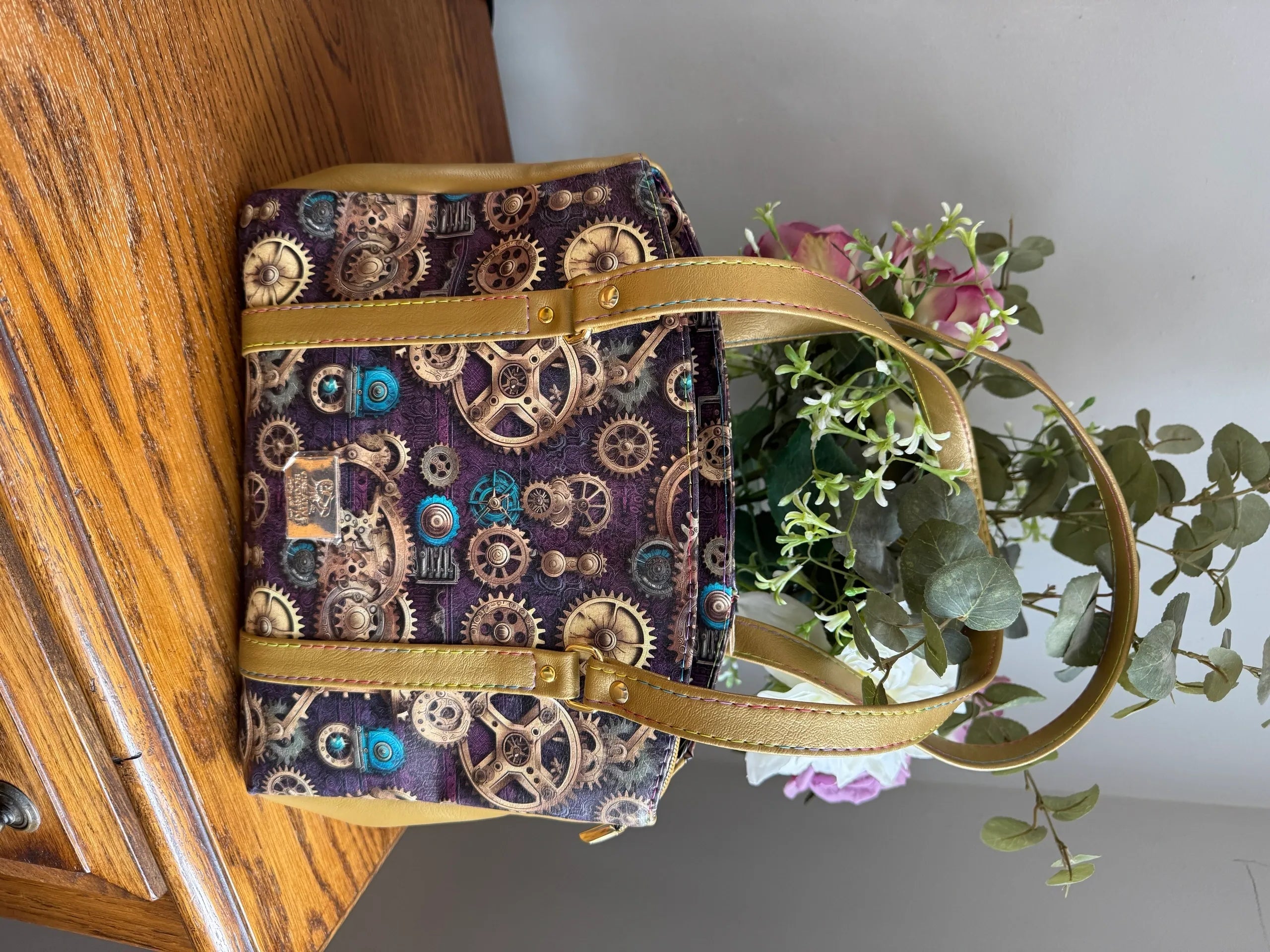 The Rowena Bag - Steampunk Print