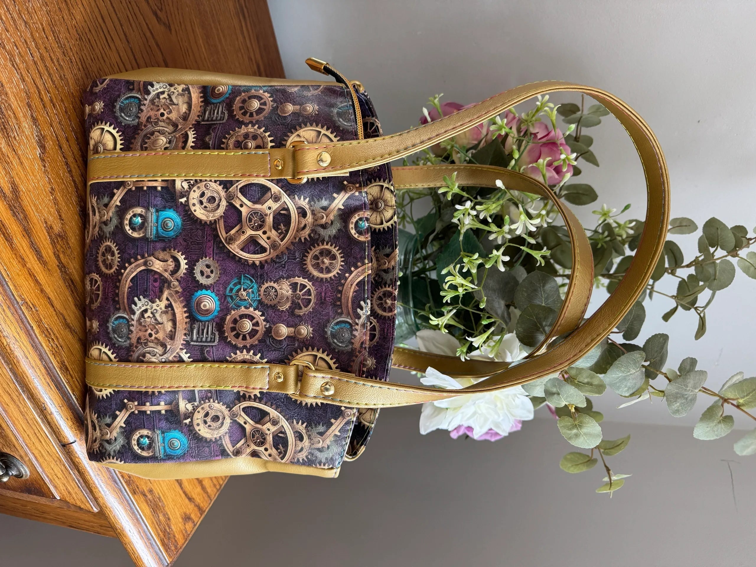 The Rowena Bag - Steampunk Print