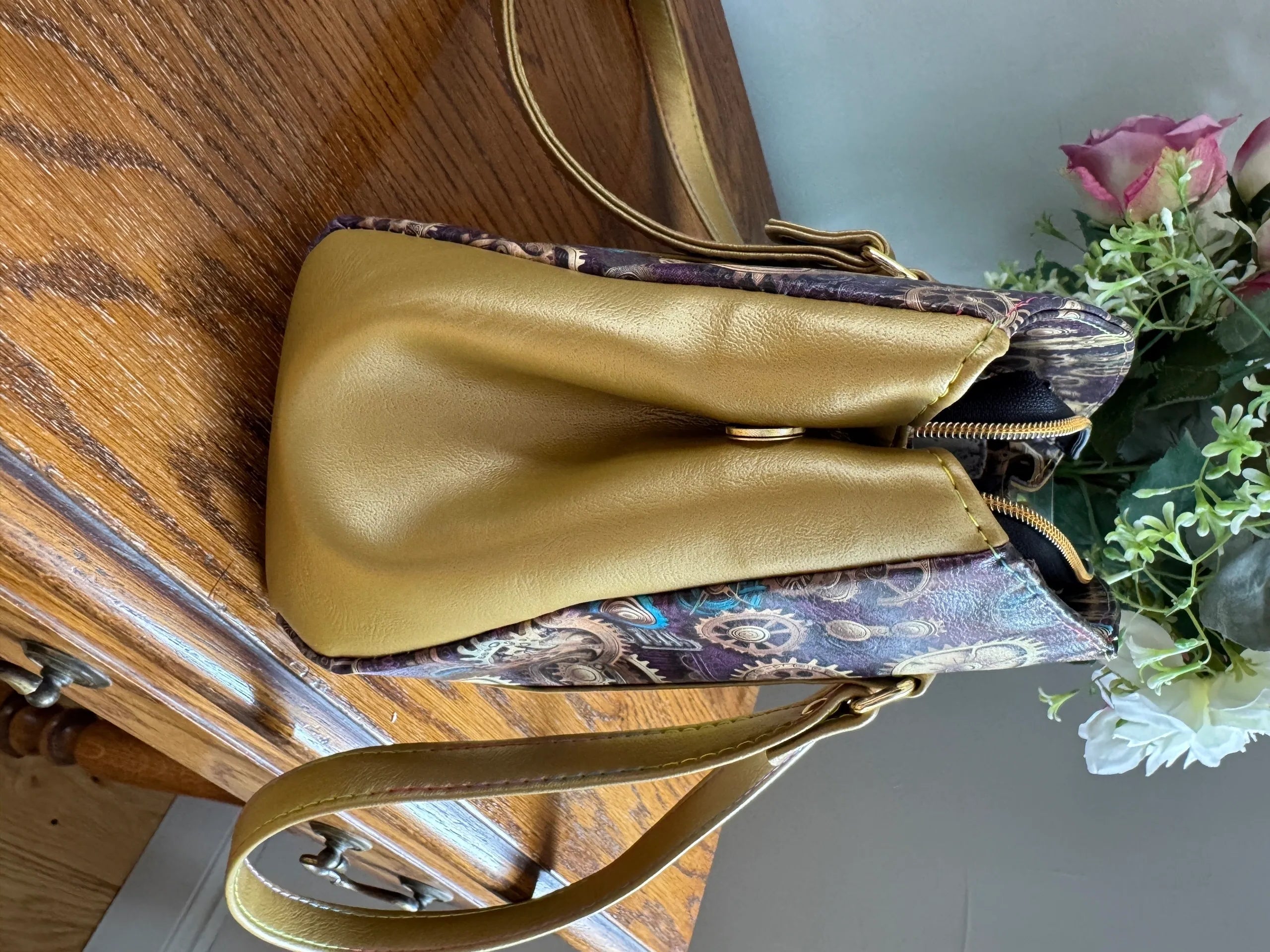 The Rowena Bag - Steampunk Print