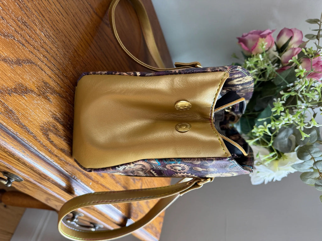 The Rowena Bag - Steampunk Print