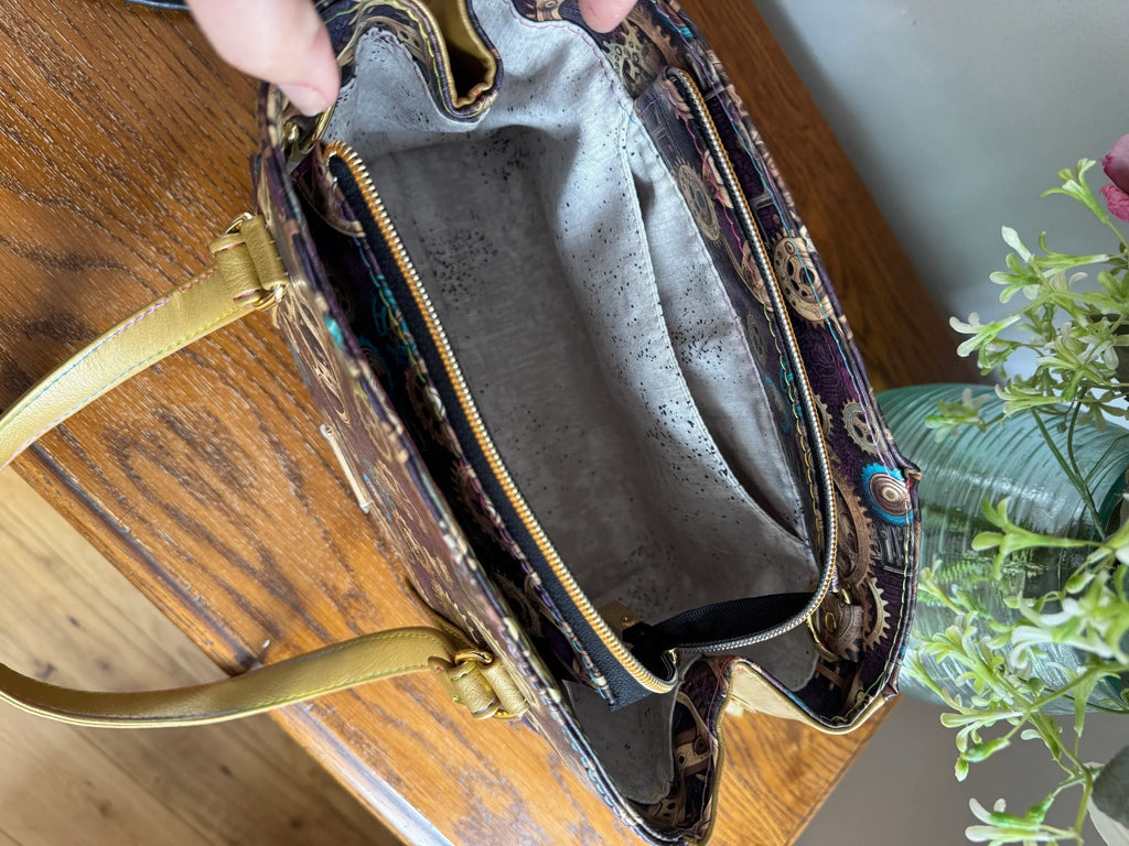 The Rowena Bag - Steampunk Print