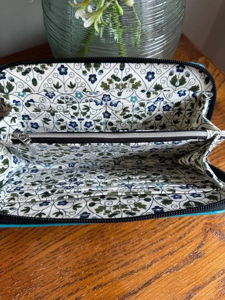 Classic Zip-Around Wallet - Teal