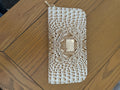 Classic Zip Around Wallet - Cream Croc