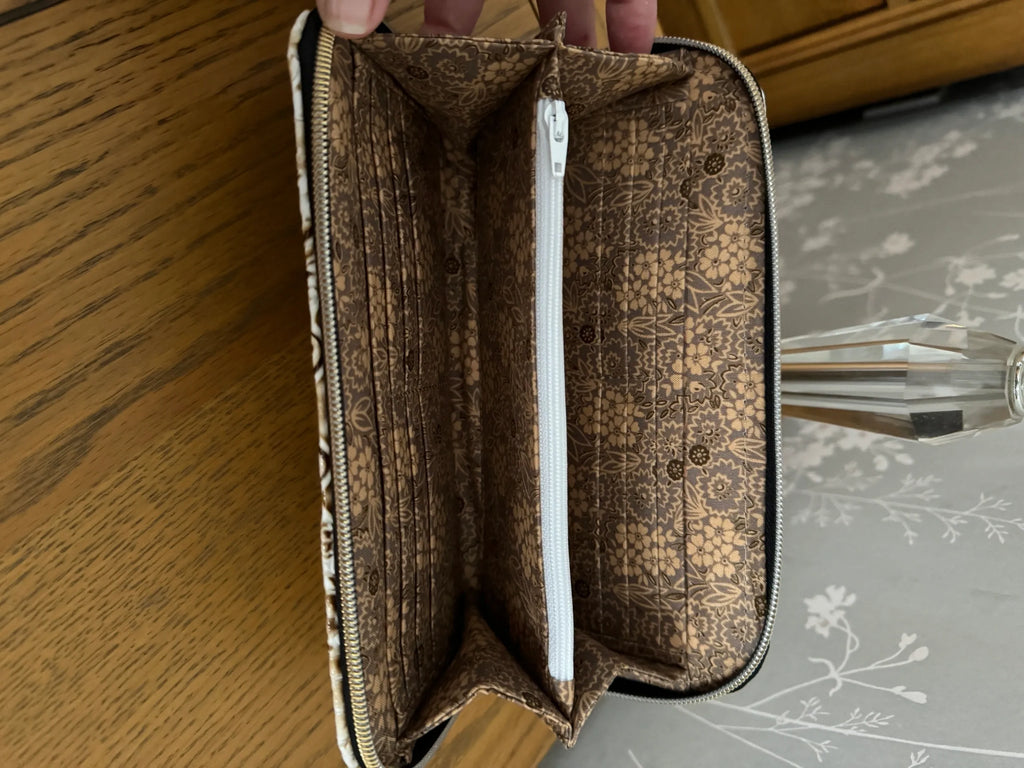 Classic Zip Around Wallet - Cream Croc