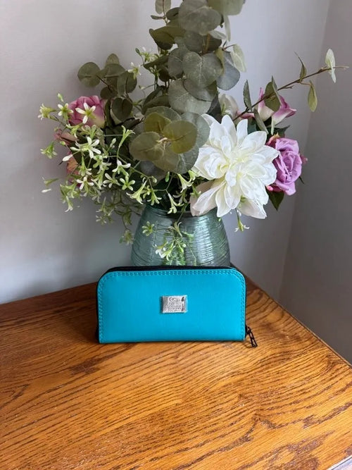 Classic Zip-Around Wallet - Teal