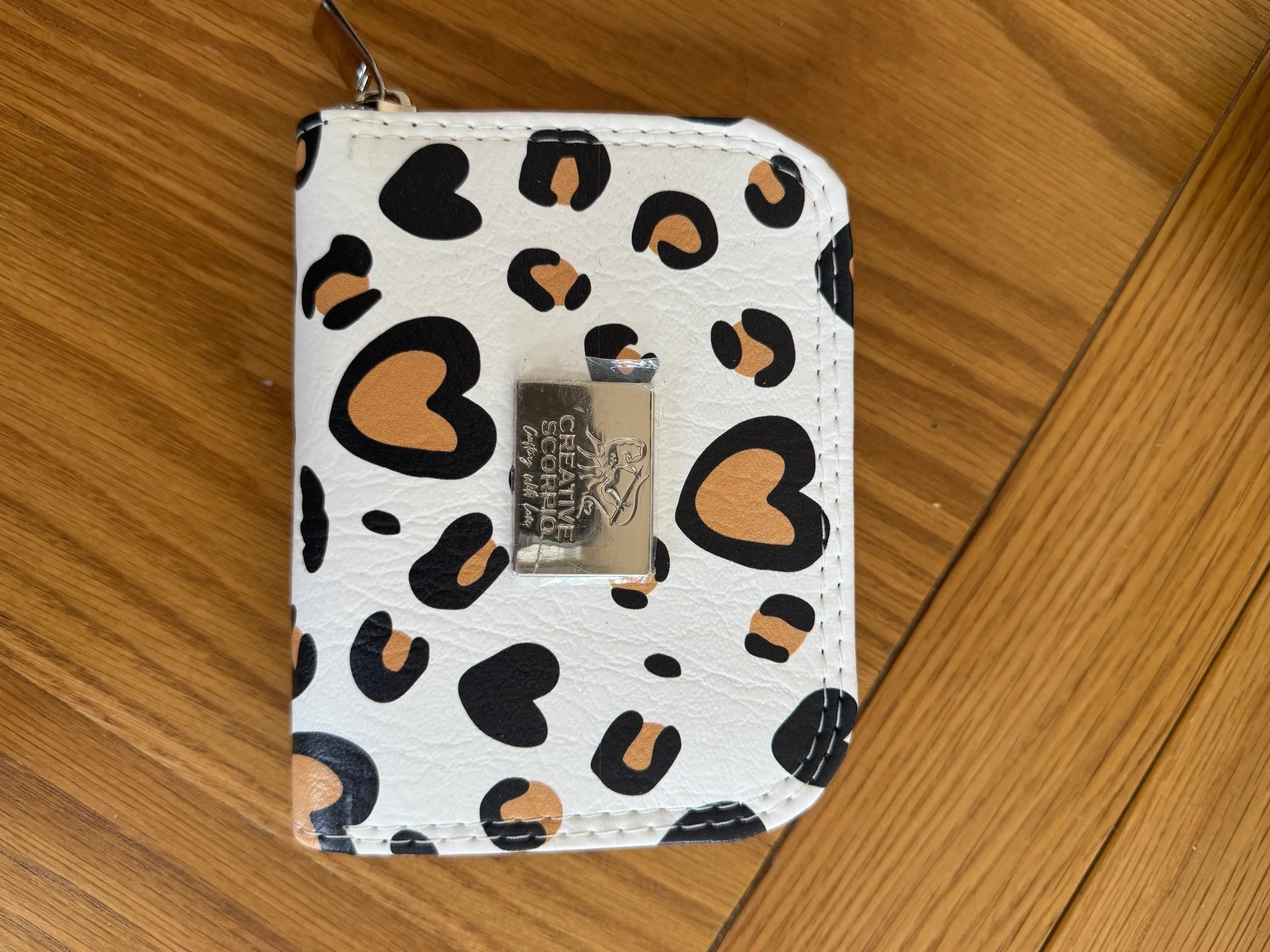 Mini Classic Zip Around Wallet - Heart Print