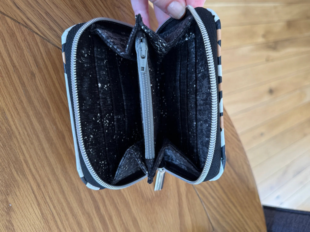 Mini Classic Zip Around Wallet - Heart Print