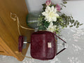 The Sue Sue Sling Bag - Burgundy Embossed Vinyl