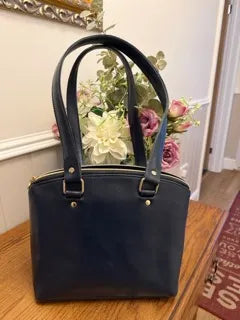 The Lola Bag - Navy Blue Leather