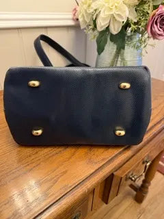 The Lola Bag - Navy Blue Leather